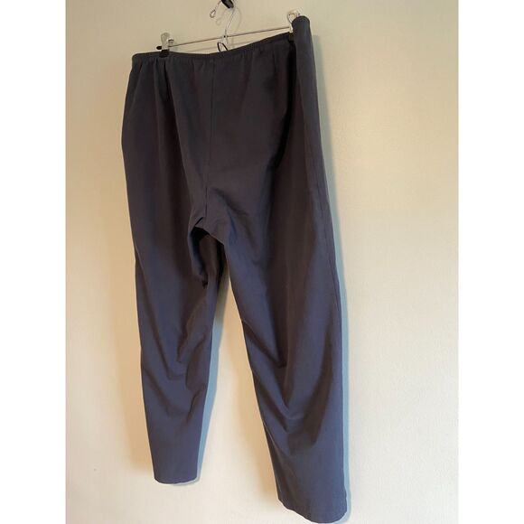 Eileen Fisher Cotton Dress Pants Elastic Waist Washed Grey/Blue Size XL - Picture 3 of 6
